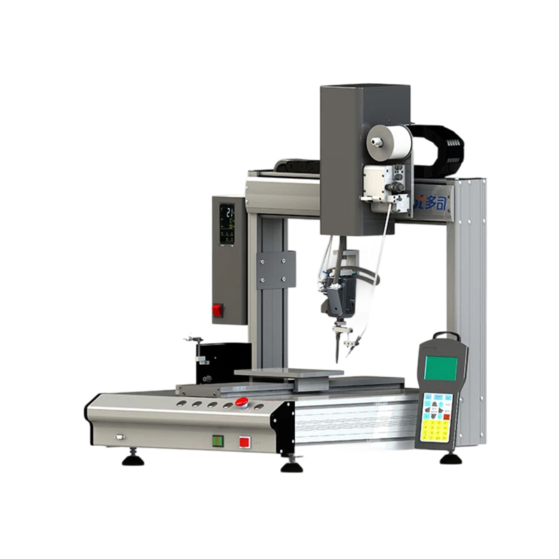 How do high-precision servo systems achieve micron-level positioning of soldering iron tips along the X, Y, and Z axes?